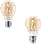Philips Smart-LED-Leuchtmittel E27 Gl&uuml;hlampenform 60 W 806,m 2-Flammig Set