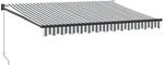 vidaXL Markise Einziehbar Anthrazit & Wei&szlig; 3,5x2,5 m Stoff & Aluminium 3216109