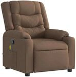 vidaXL Massagesessel Braun Stoff 4019930