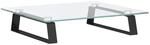 vidaXL Monitorst&auml;nder Schwarz 40x35x8 cm Hartglas und Metall 374227