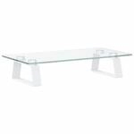 vidaXL Monitorst&auml;nder Wei&szlig; 40x20x8 cm Hartglas und Metall 374215