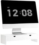 SoBuy Monitorst&auml;nder mit 2 Schubladen Monitorerh&ouml;hung f&uuml;r Schreibtisch 47x11x18cm