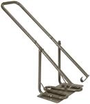 Relaxdays M&uuml;llpresse Stahl Braun Manuell Pulverbeschichtet 95 cm 30 cm x 31 cm