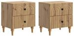 vidaXL Nachttisch 2 Stk Artisan-Eiche 43 x 34,5 x 48 cm Holzwerkstoff 894084