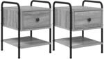 vidaXL Nachttisch 2 Stk Grau Sonoma 35 x 36,5 x 47 cm Holzwerkstoff 8007666