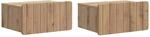 vidaXL Wandmontierter Nachttisch 2 Stk Artisan-Eiche 49 x 34,5 x 24 cm 898294