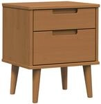 vidaXL Nachttisch Karamell 40 x 35 x 48 cm Massives Kiefernholz 42020931