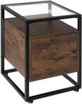Tectake Nachttisch Dudley Industrial Style Holz und Stahl 43 x 40 x 60 50 cm
