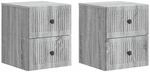 vidaXL Wandmontierter Nachttisch 2 Stk Graues Sonoma 33 x 34,5 x 40 cm 897968
