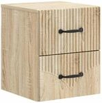 vidaXL Wandmontierter Nachttisch Sonoma-Eiche 34,5 x 33 x 40 cm 898979
