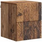 vidaXL Wandmontierter Nachttisch Altholz 34,5 x 33 x 40 cm 898821