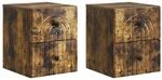 vidaXL Wandmontierter Nachttisch 2 Stk Ger&auml;ucherte Eiche Holzwerkstoff 898136