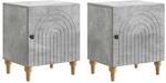 vidaXL Nachttisch 2 Stk Betongrau 43 x 34,5 x 50 cm Holzwerkstoff 894112
