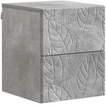 vidaXL Wandmontierter Nachttisch Betongrau 34,5 x 33 x 40 cm 898811