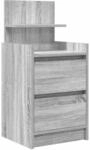 vidaXL Nachttisch mit 2 Schubladen Grau Sonoma 38x34x80 cm 861365