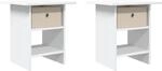 vidaXL Nachttisch 2 Stk Wei&szlig; 41 x 40 x 45 cm Holzwerkstoff 8000437