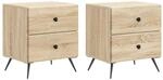 vidaXL Nachttisch 2 Stk Sonoma-Eiche 43 x 34,5 x 47,5 cm Holzwerkstoff 895450