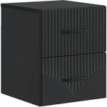 vidaXL Wandmontierter Nachttisch Schwarz 34,5 x 33 x 40 cm 898977