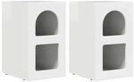 vidaXL Nachttisch 2 Stk Hochglanz Wei&szlig; 29,5 x 35 x 50 cm Holzwerkstoff 891233