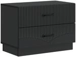 vidaXL Nachttisch Schwarz 62 x 34,5 x 44,5 cm Holzwerkstoff 895236