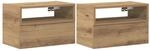 vidaXL Wand-Nachttische 2 Stk, Artisan-Eiche 45x26x28,5 cm 858613