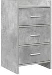 vidaXL Nachttische Betongrau 40 x 36 x 70 cm Holzwerkstoff 8011030