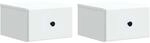 vidaXL Wandmontierter Nachttisch 2 Stk Wei&szlig; 34,5 x 33 x 20 cm 899106