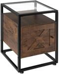 Tectake Nachttisch Kidderminster Industrial Style Holz und Stahl 40 x 43 x 60 50 cm