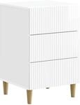 vidaXL Nachttisch Hochglanz Wei&szlig; 43 x 41 x 66,5 cm Holzwerkstoff 894559
