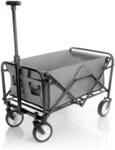 BigDean Bollerwagen Faltbar bis 80kg Grau Schwarz Kompakter Transportwagen Klappbar