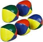 Relaxdays Jonglierb&auml;lle 5er Set Kunststoff Bunt Sandgef&uuml;llt 6,5 cm 100 g