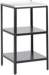 Beliani Gartenk&uuml;che VILAMA Schwarz Silber 50x50x90