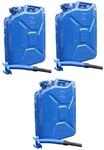 TRUTZHOLM 3x Metallkanister 20l mit Ausgie&szlig;er Dunkelblau