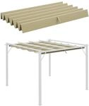 Outsunny Ersatz-Vordach Polyester Beige 250L x 255B x 6H cm