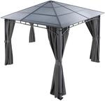 Tectake Gartenpavillon Caracas Mit Aluminiumgestell Pulverbeschichtet Wetterfest und