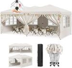 WOLTU Faltpavillon 3x6 Pop Up Pavillon Beige