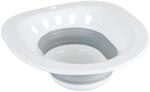 Relaxdays Sitzbad Kunststoff Wei&szlig; Faltbar 12 cm x 36 cm x 39 cm 280 g
