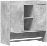 vidaXL Wandregal Wandhalterung Betongrau 80 x 36 x 80 cm Holzwerkstoff 8011374