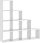Tectake B&uuml;cherregal Talisa Praktisches W&uuml;rfeldesign Mit 10 F&auml;chern Belastbarkeit