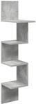 vidaXL Wandregal Wandhalterung Betongrau 32 x 21 x 107 cm 8012135