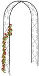 Relaxdays Rosenbogen Stahl Schwarz Wetterfest 230 cm x 120 cm x 39 cm 4,5 kg