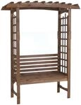 MCW Rosenbogen mit Sitzbank Q21 Rankhilfe 201x160x60cm Dunkelbraun