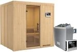 Karibu Sauna Stina, Ofen, externe Steuerung Easy, Glast&uuml;r