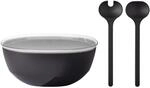 Mepal Silueta Servierschale mit Deckel und Salatbesteck 5000 ml Nordic Black