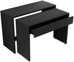 okwish Regalschreibtisch Ausziehbar mit Rollen Kompaktschreibtisch 110 x 78 cm