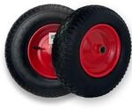 TRUTZHOLM 2x Schubkarrenrad 390x95 mm 4.80 4.00-8 Luftbereifung mit Achse