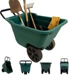 TRUTZHOLM Gartenwagen Schubkarre Kippsicher 250kg 90L Kunststoffwanne Stahlgriff PU