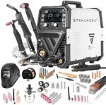 STAHLWERK 6-in-1 Schwei&szlig;ger&auml;t CTM-250 PULS Pro Vollausstattung 200 A WIG MIG...