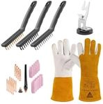 STAHLWERK WIG Set Brennerhalter Magnet WP 26 Verschlei&szlig;teile Handschuhe...