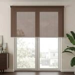 vidaXL Au&szlig;enrollo 90% UV-Block Taupe 120 x 230 cm HDPE 42036158